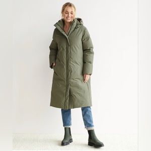 NWOT Jenni Kayne Long Puffer Jacket (Sage, Size Small)